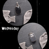Skelekitty Ghost Kitty Pendants: Blue Velvet Obsidian