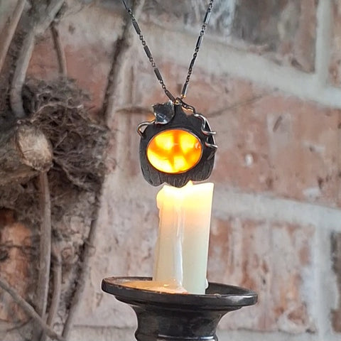 Great Pumpkin Pendant: Fang-tastic Face (tiny!)