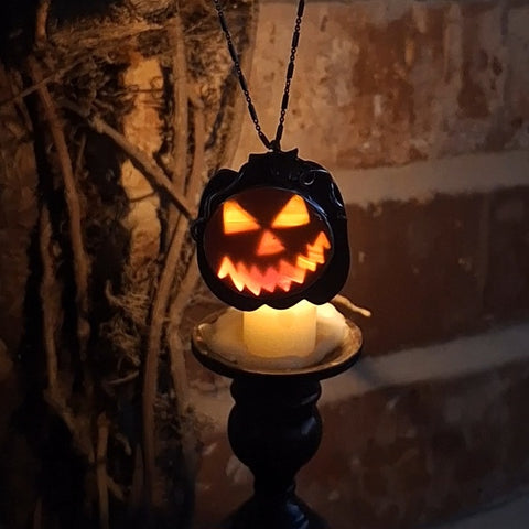 Brass Great Pumpkin Pendant: Sinister Smile