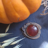 Brass Great Pumpkin Pendant: Fang-tastic Face