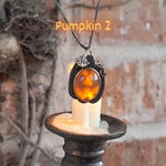 Brass Great Pumpkin Pendant: Traditional Grin (tiny!)
