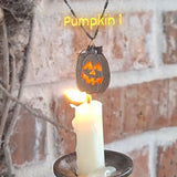 Brass Great Pumpkin Pendant: Traditional Grin (tiny!)