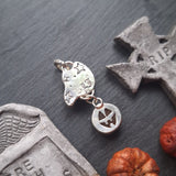 Pumpkin Patch Ghost Kitty Pendant