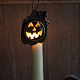 Brass Haunted Great Pumpkin Pendant: Traditional Grin