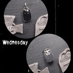 Skelekitty Ghost Kitty Pendants: Blue Velvet Obsidian