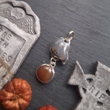 Pumpkin Patch Ghost Kitty Pendant