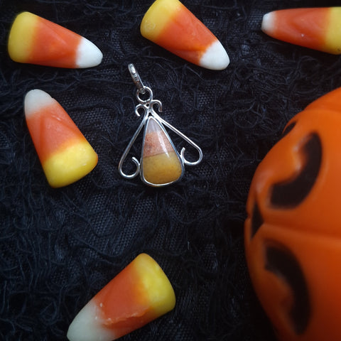 Elegant Candy Corn Pendant
