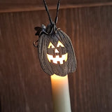 Brass Haunted Great Pumpkin Pendant: Traditional Grin