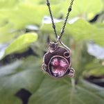 Summer Pumpkin Pendant - Traditional Grin (vertical)