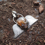 Prepare Ye to Follow Me Pendant: Graveyard Point Plume Agate