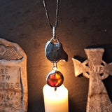 Pumpkin Patch Ghost Kitty Pendant