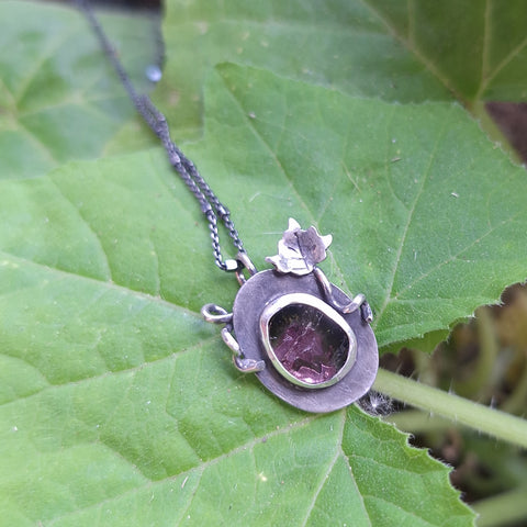 Summer Pumpkin Pendant - Spikey Smile (small)