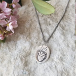 Matters of the Heart Pendant - Garnet & Sterling Silver
